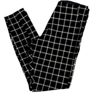 Lysse Black High Waist Ponte Windowpane Leggings